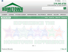 Tablet Screenshot of hometownappliancestore.com